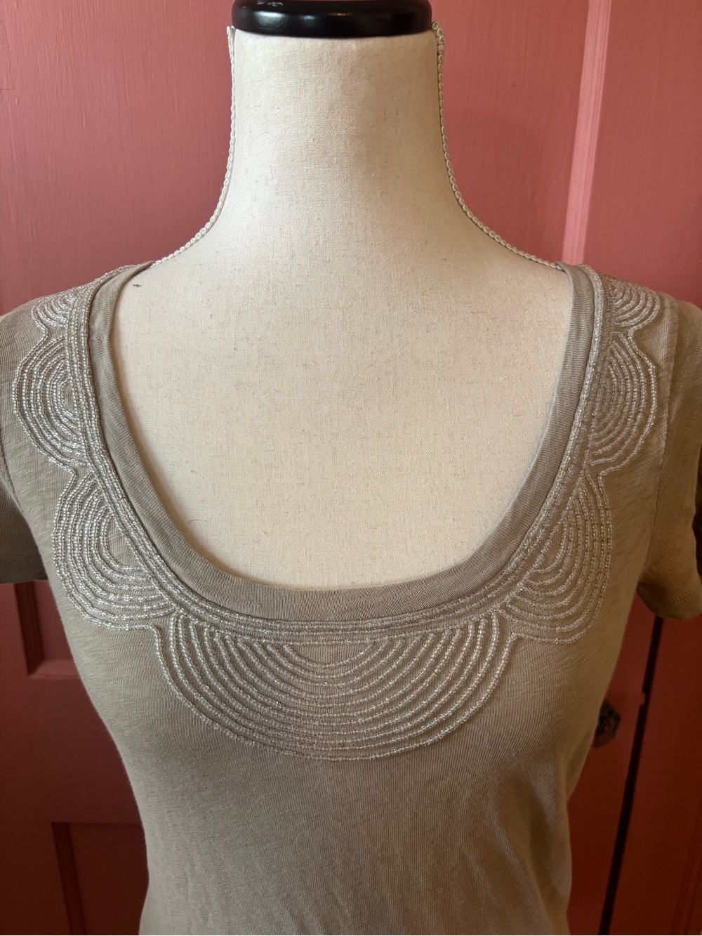 J. Crew • Beaded Knit Tee